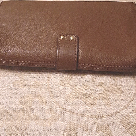 MICHAEL KORS WALLET WRISTLET CLUTCH LEATHER - Picture 4 of 11